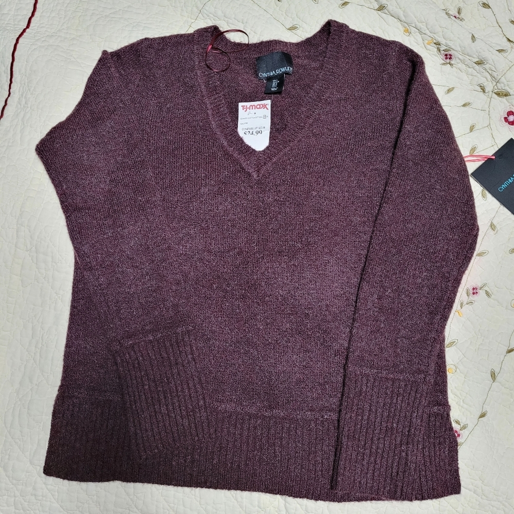 Cynthia Rowley Maroon Sweater
